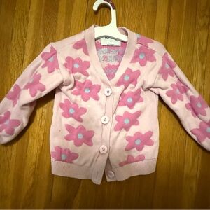 Pink Floral Cardigan